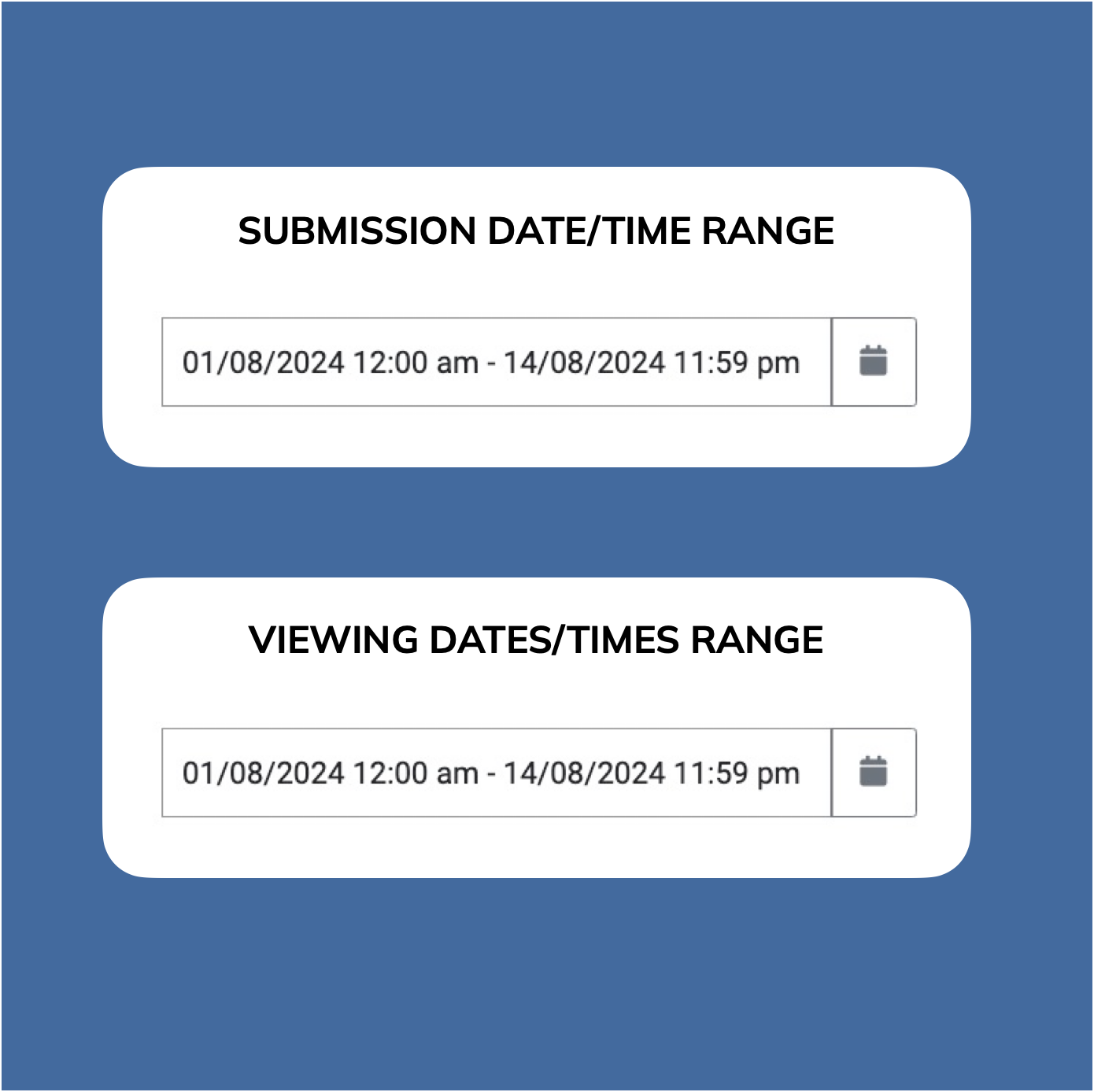 SubmissionViewing Date Range